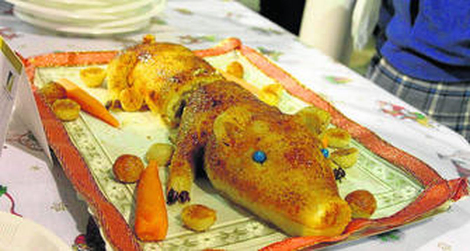 Uno de los postres presentados al concurso, titulado 'Cochinillo de Navidad'.