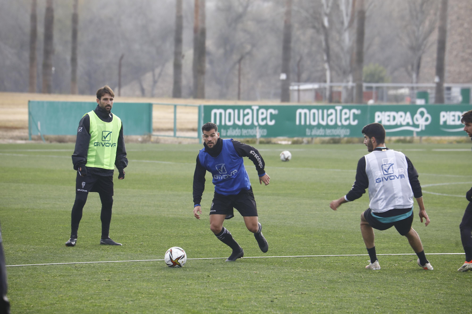 José Ruiz durante el último entrenamiento del Córdoba CF.