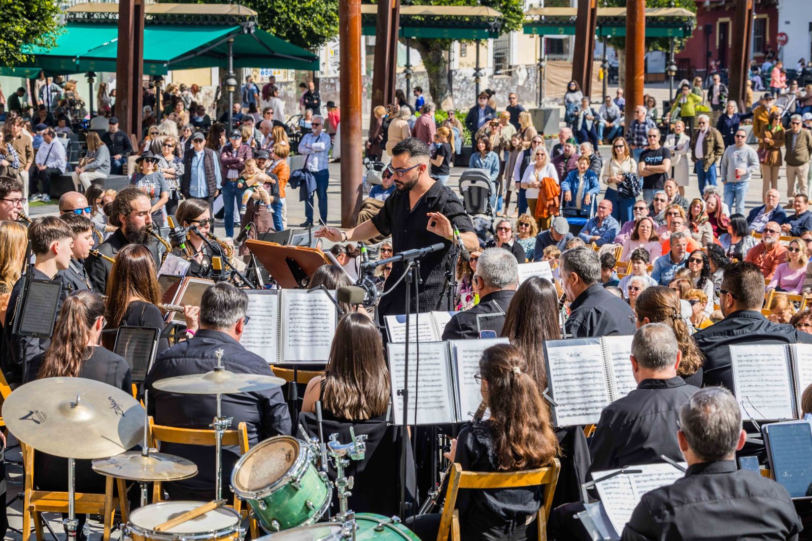 Concierto de la Sociedad Filarmónica de San Fernando con motivo del Día de Andalucía, en una imagen del Ayuntamiento isleño