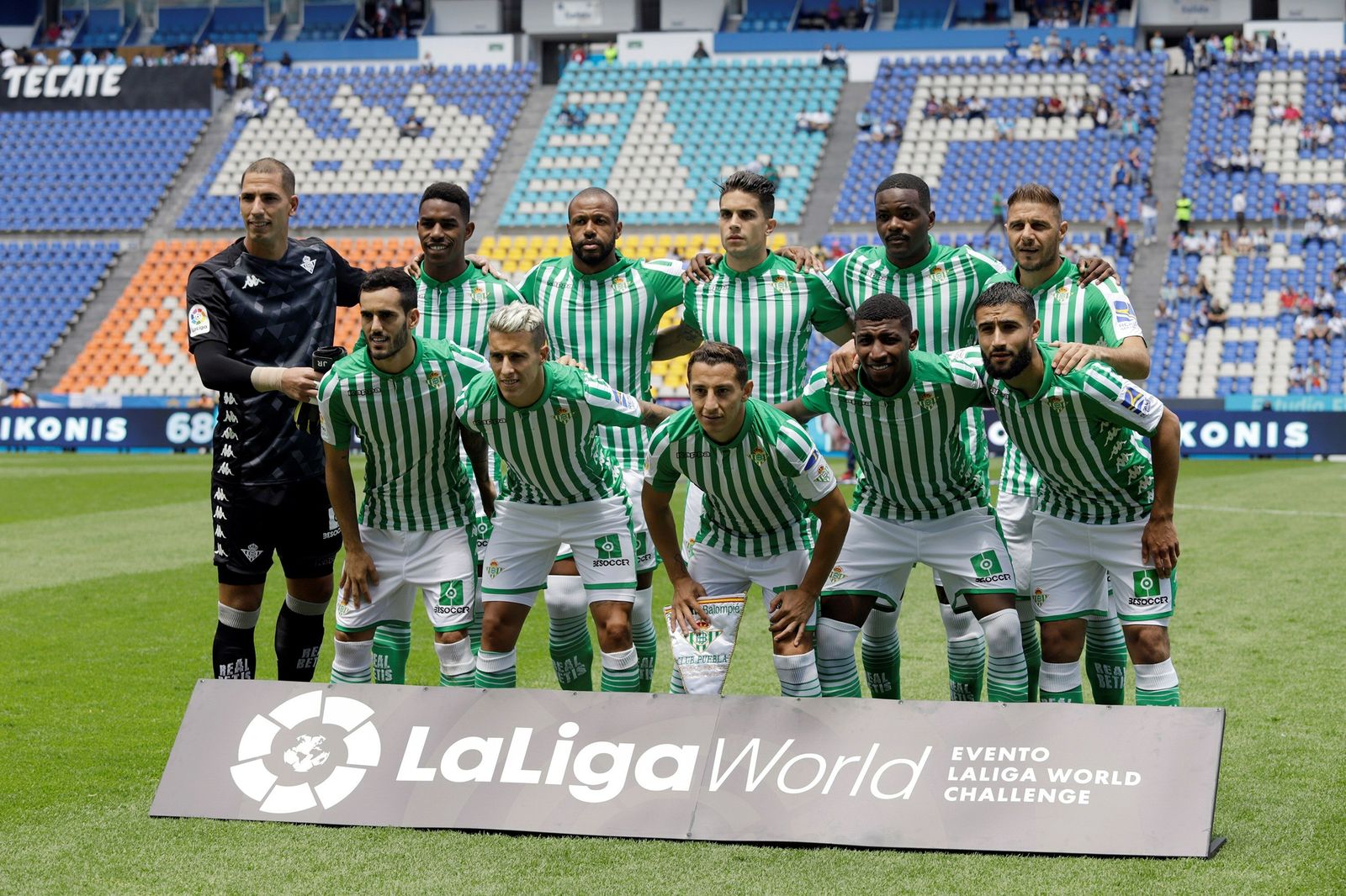 El once del Betis en el amistoso ante el Puebla.