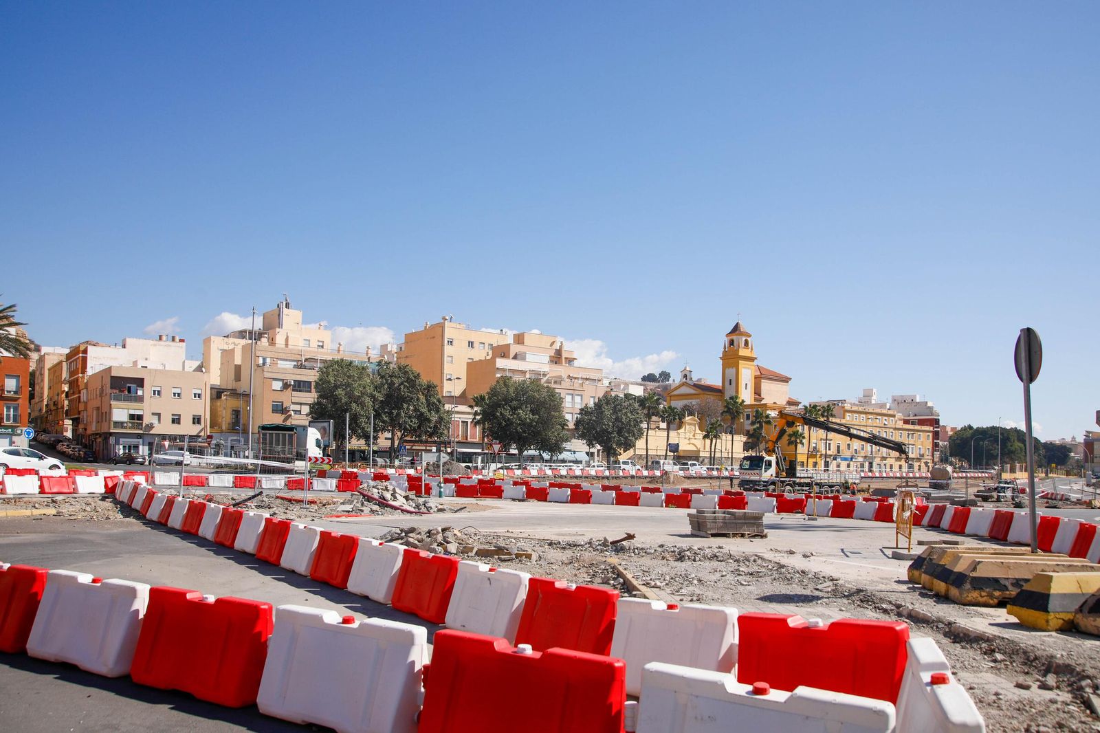Las imágenes de la visita a la obras del Puerto de Almería