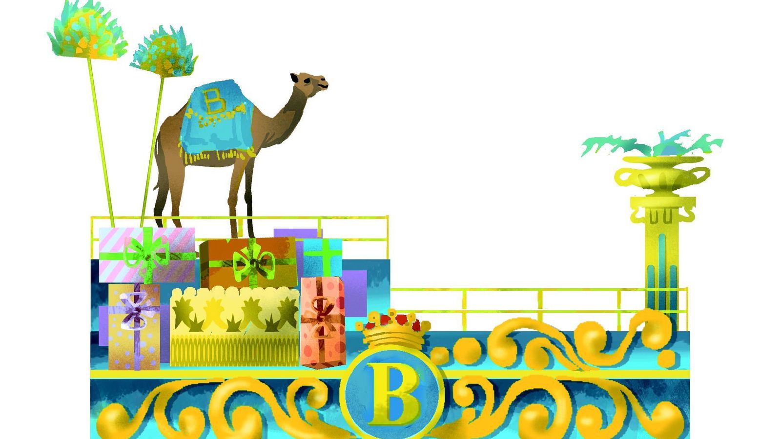 Así será la carroza de los Pajes de Baltasar 2020.