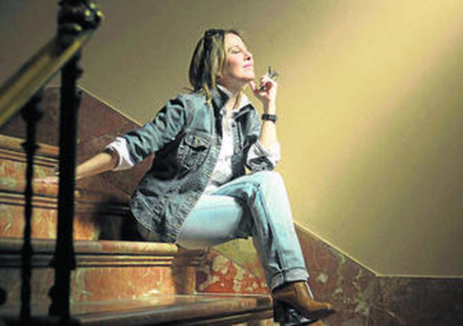 La actriz y cantante Natalia Dicenta, ayer en el Teatro Lope de Vega.