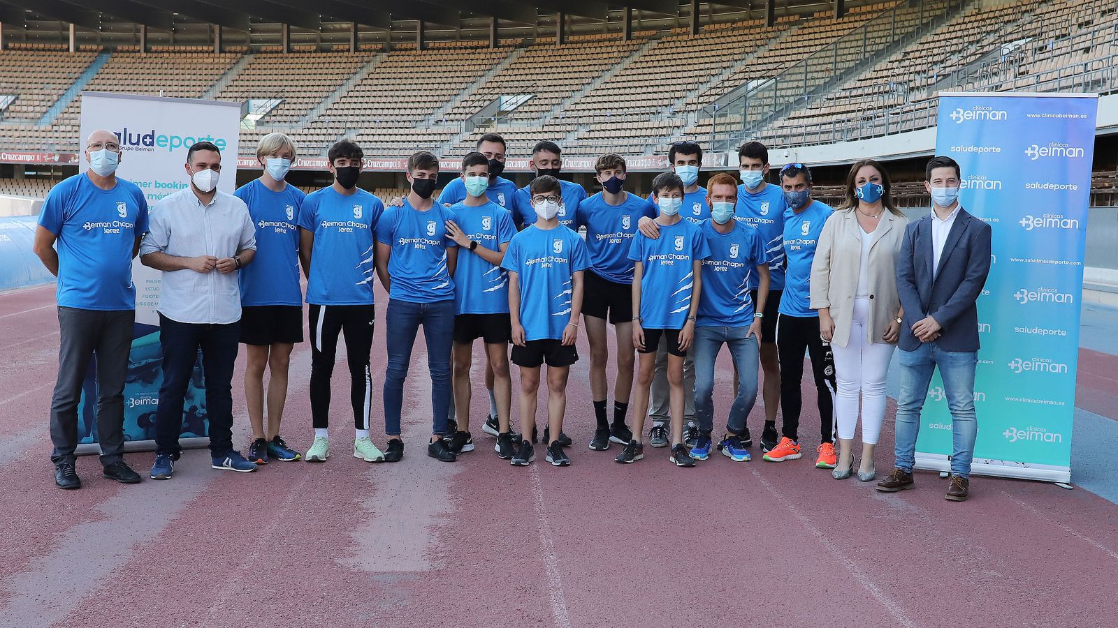 Equipo masculino del Club Atletismo Beiman Chapín.