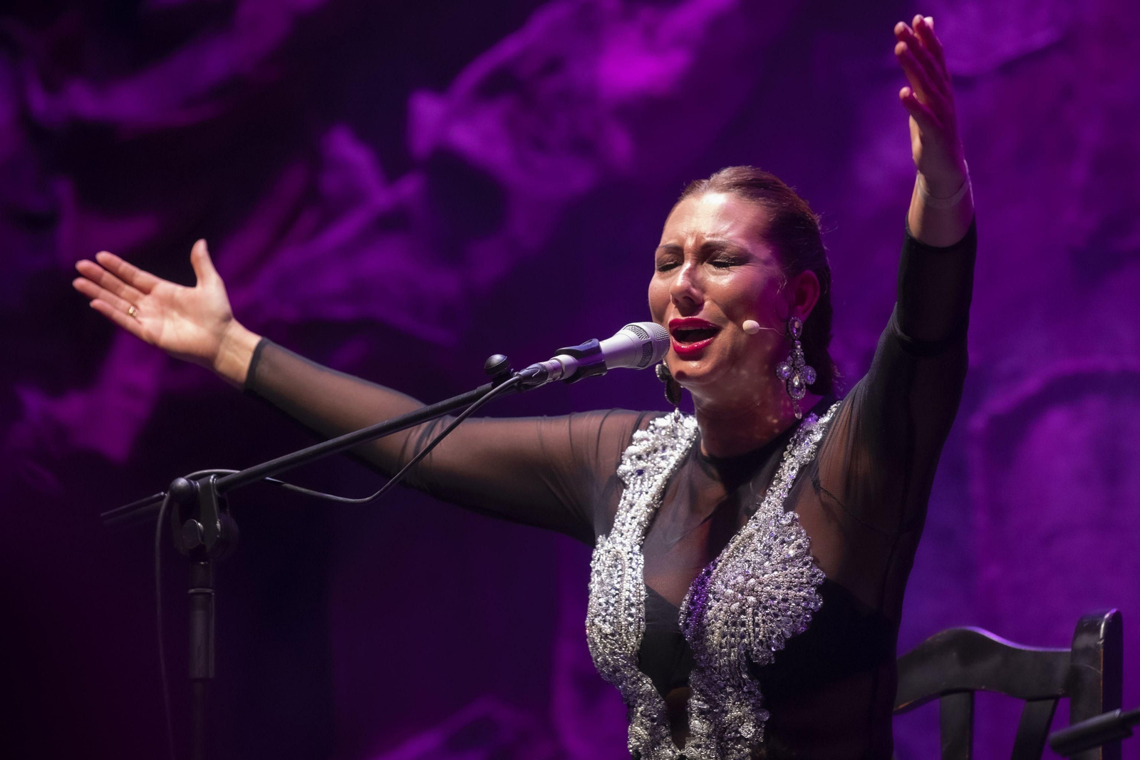 Marina Heredia, durante una actuación.