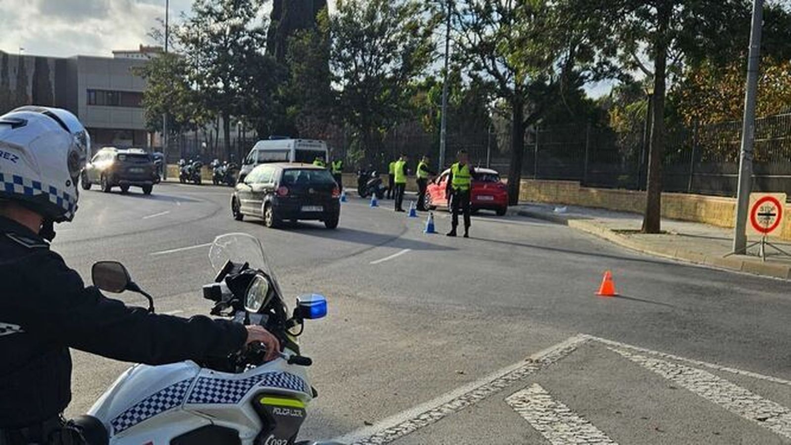 Control de alcoholemia de la Policía Local, durante las pasadas Navidades.