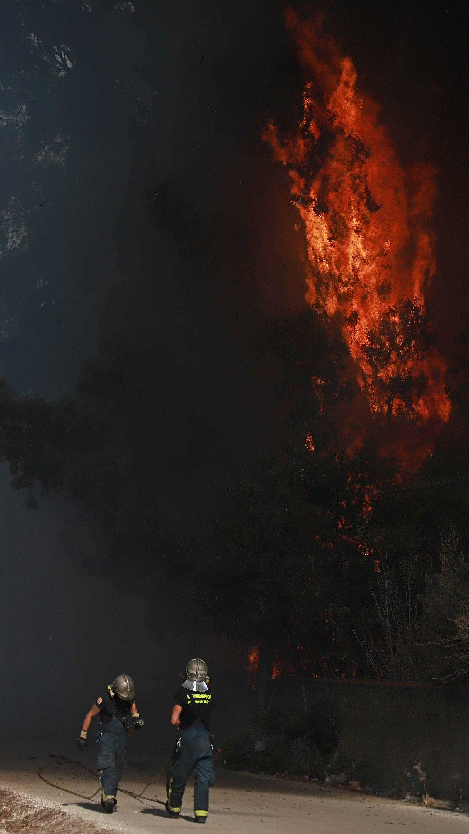 Incendio en el Camino de La Rana en La Línea