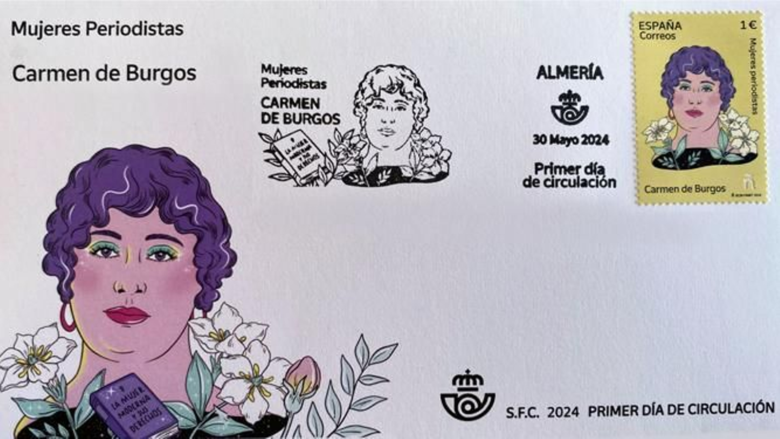 Sello de “Colombine”, primer día de circulación