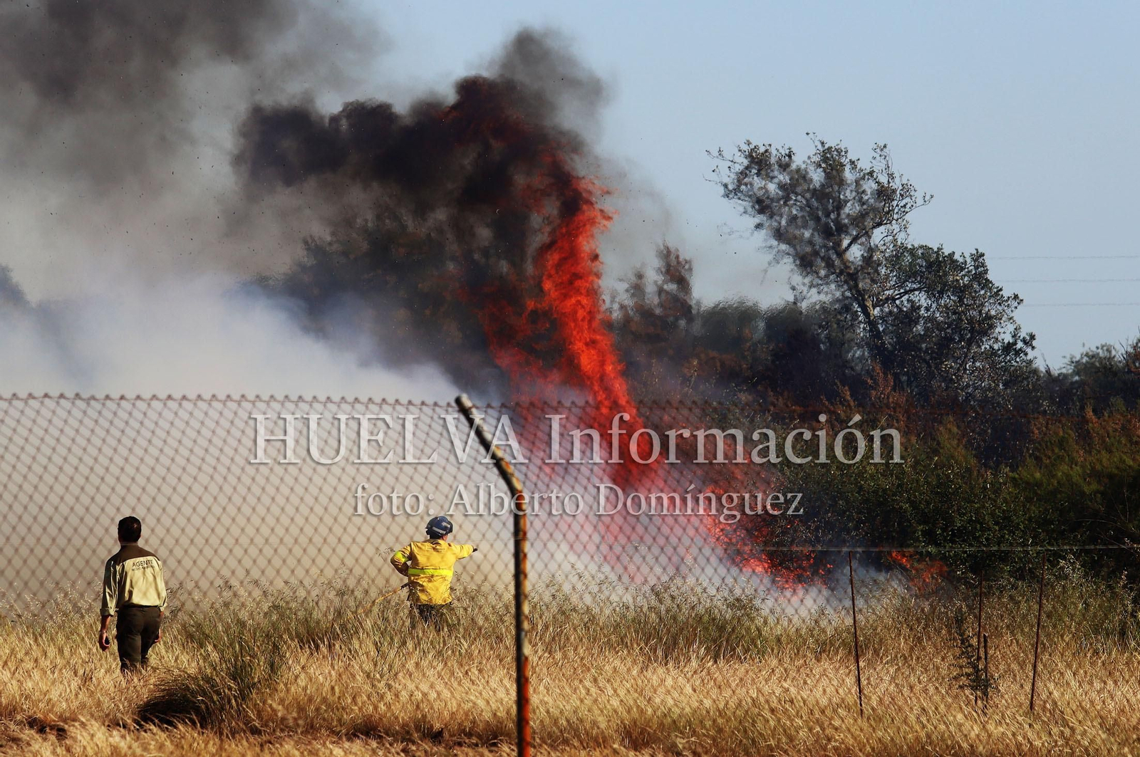 Imágenes del incendio en Doñana