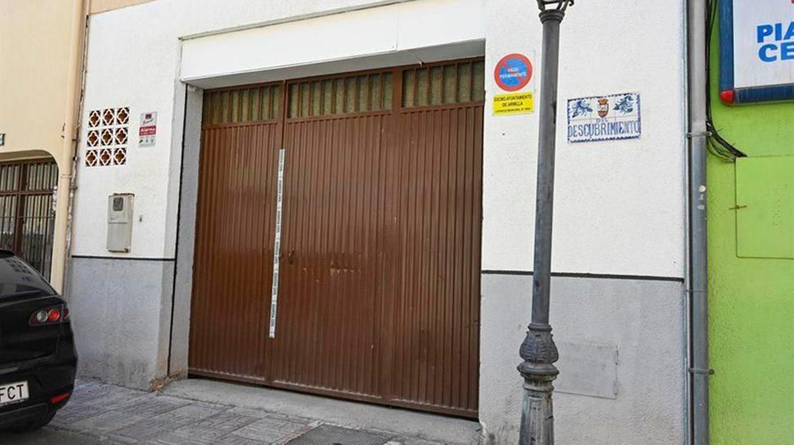 El garaje de Armilla en el que fue secuestrada la ex edil de Maracena.