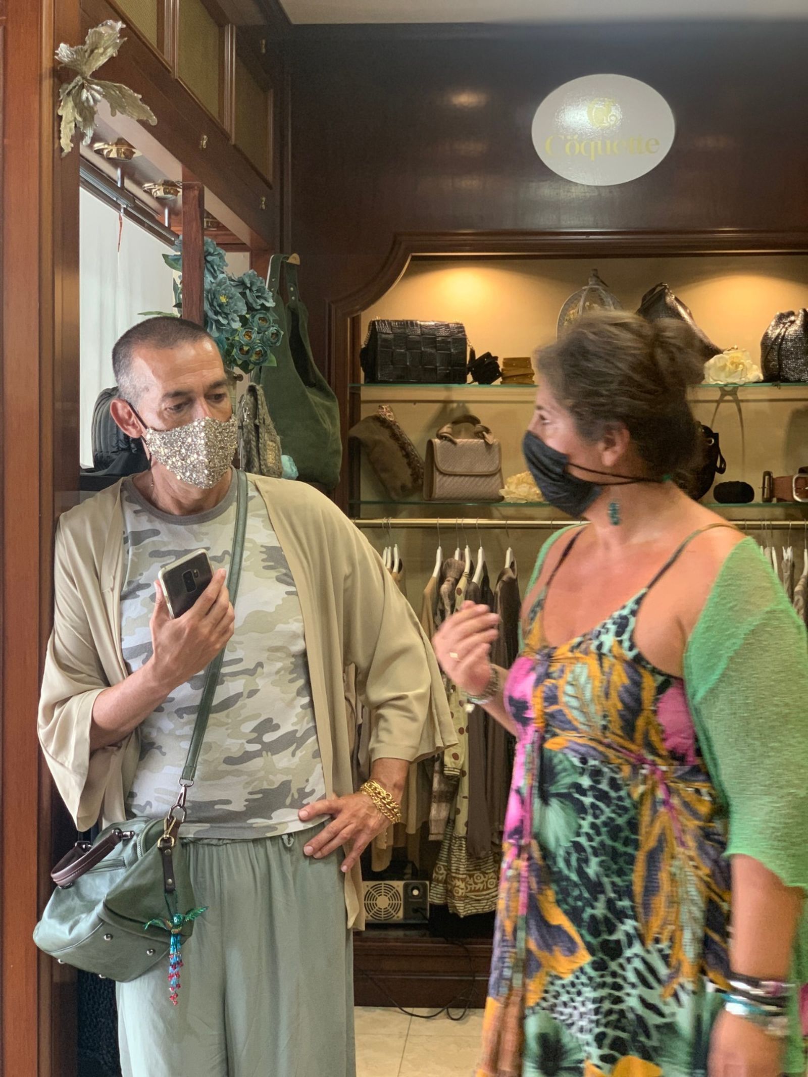 El concejal David Calleja, con Natalia Murillo, presidenta de Revive Puerto.