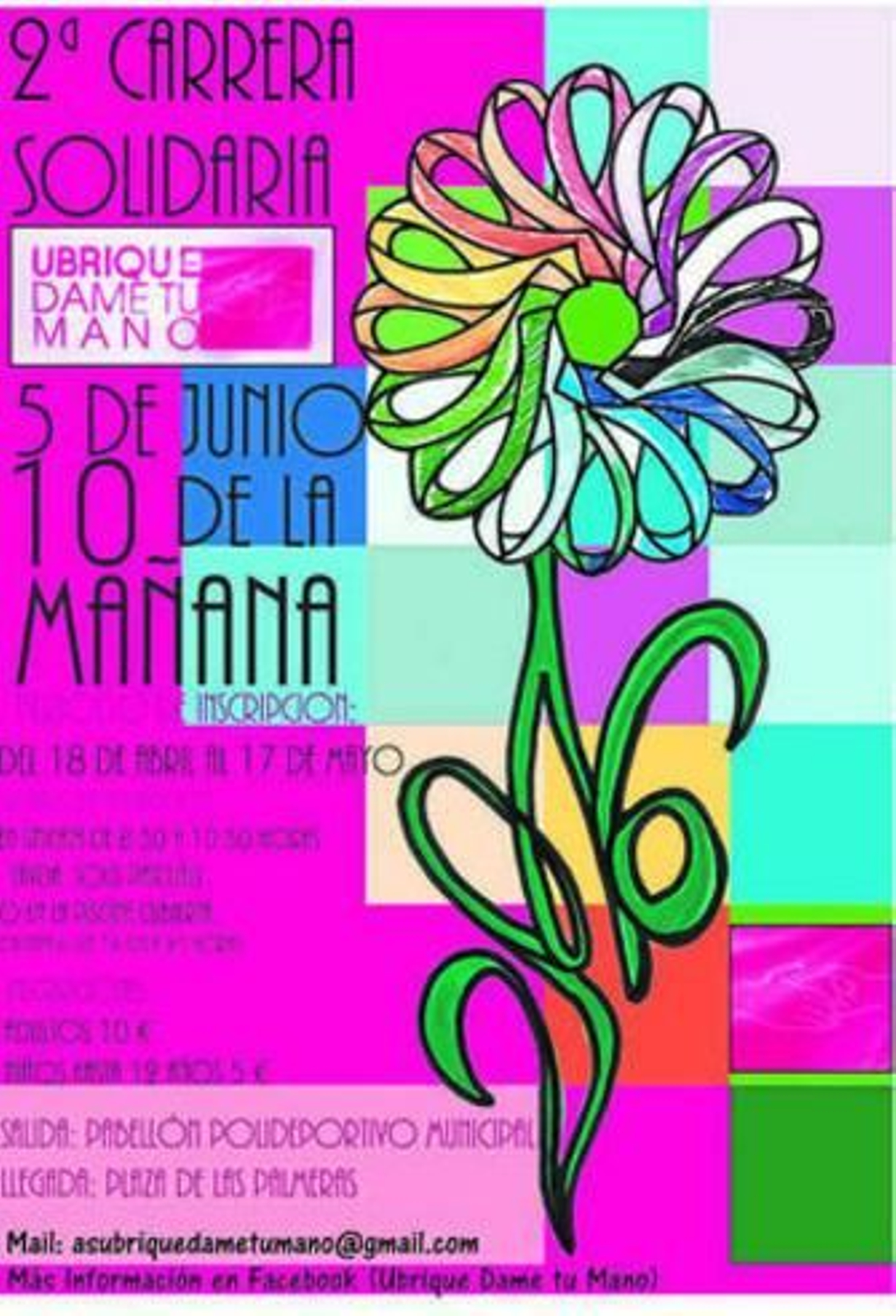 Cartel anunciador de la carrera solidaria.