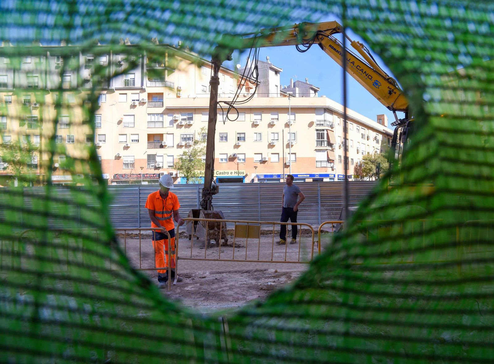 Las obras de la línea 3 del metro de Sevilla en Pino Montano