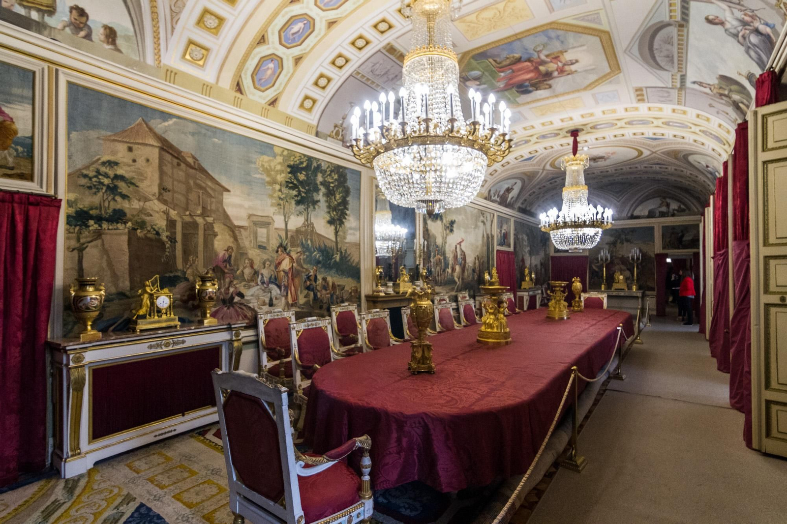 El salón principal del Palacio de El Pardo, en Madrid El salón principal del Palacio de El Pardo, en Madrid