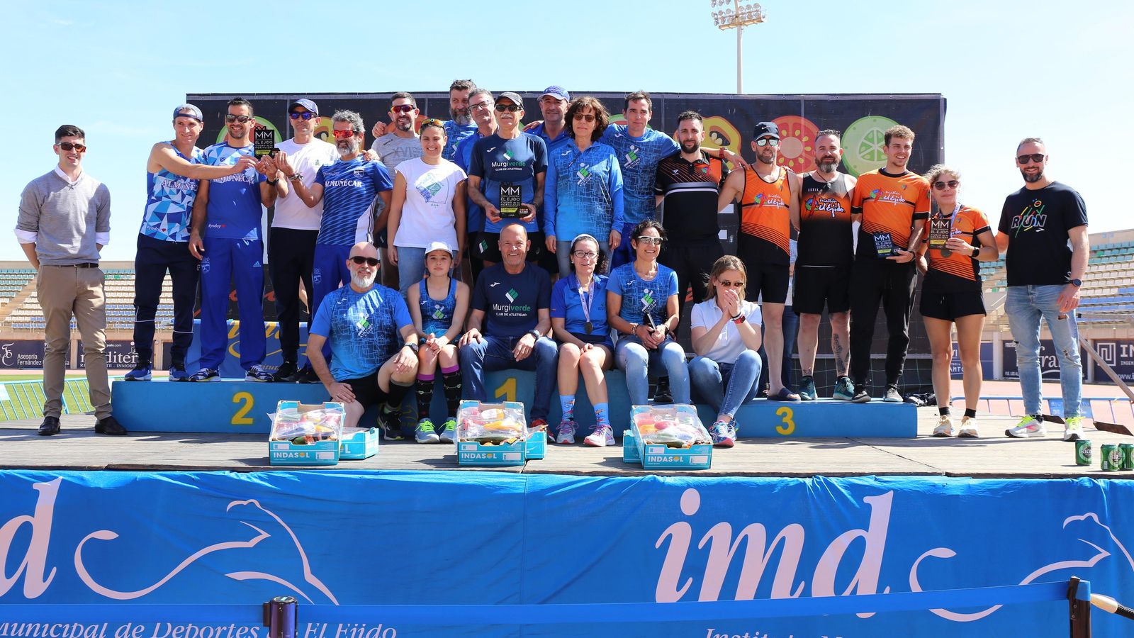 Uno de los podios de la XVI Media Maratón 'Ciudad de las Hortalizas'