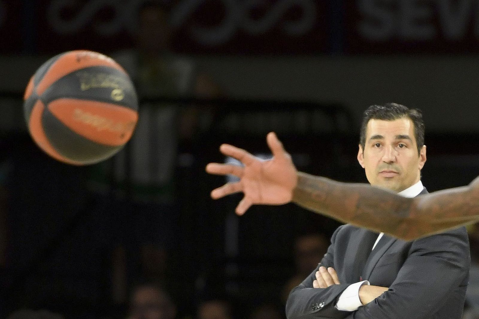 Pablo Pin durante el partido en Sevilla.