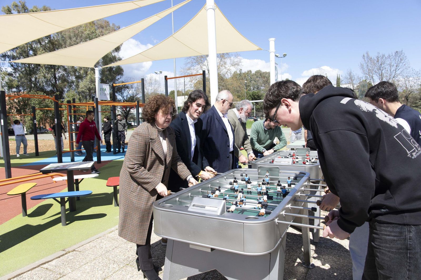 El parque de calistenia del Campus de Rabanales, en imágenes