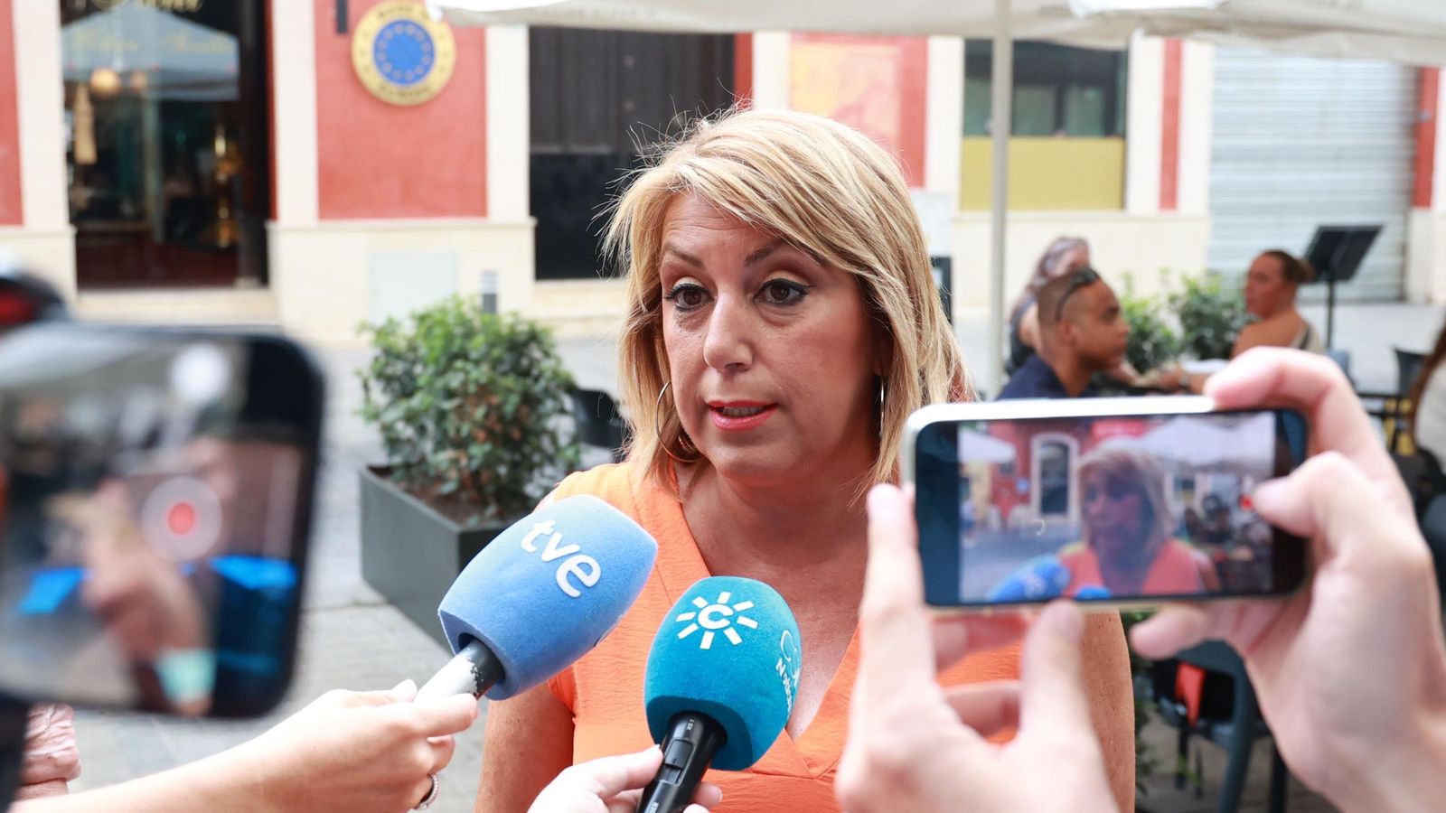 La ex presidenta de la Junta, Susana Díaz, este sábado en Sevilla.