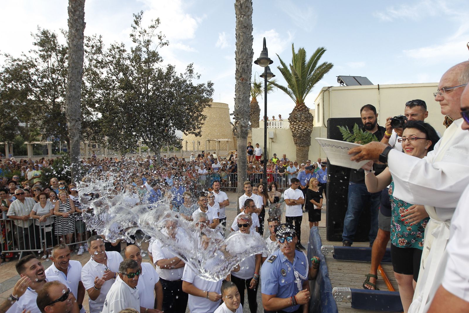 Fotogalería cucaña y procesión Fiestas Santa Ana Roquetas de Mar
