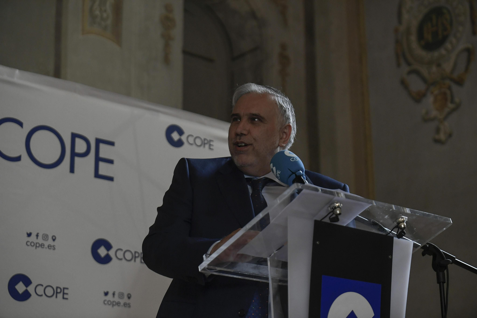 Gabino García durante su discurso