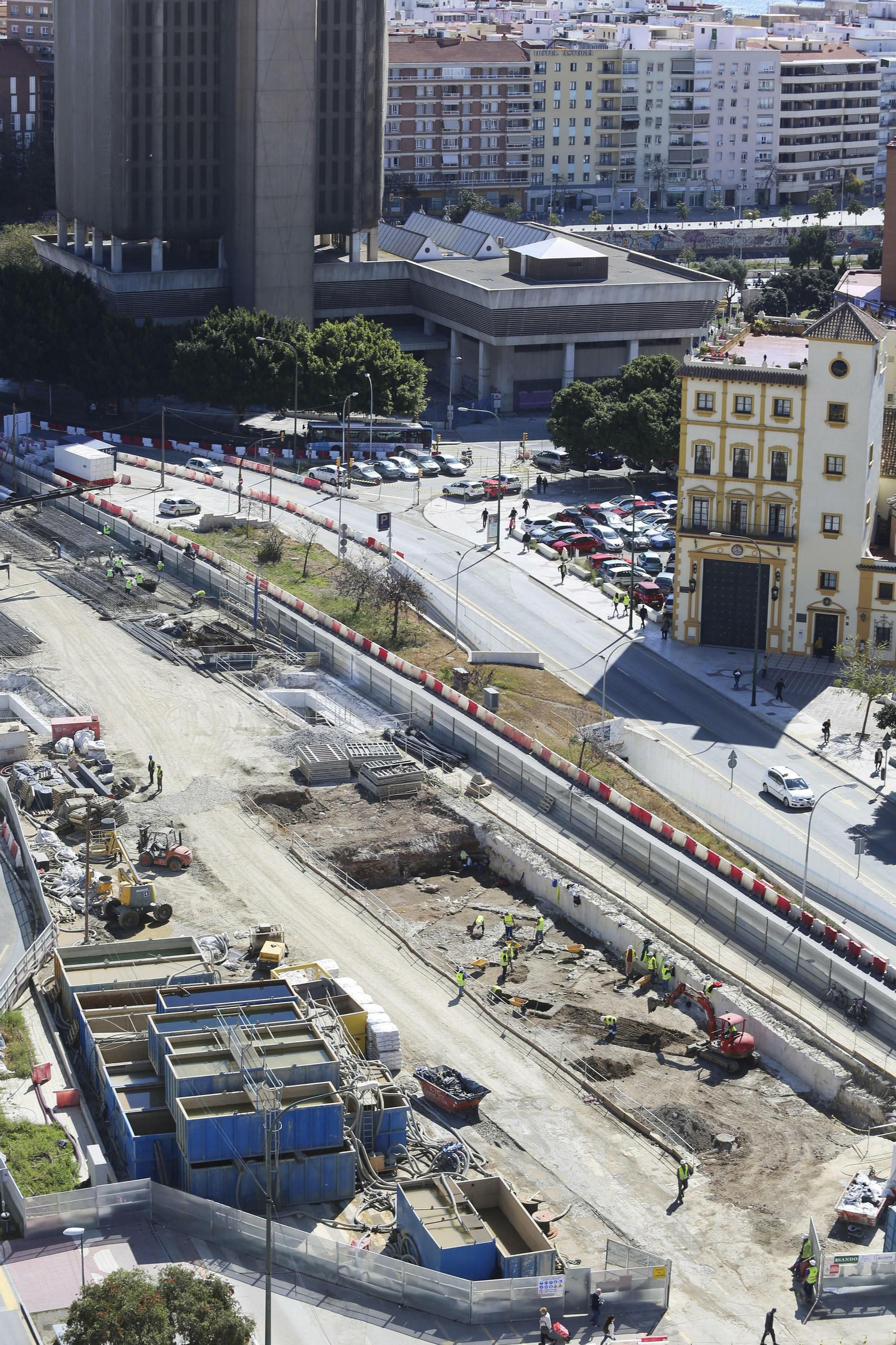 Fotos de las obras del Metro de Málaga