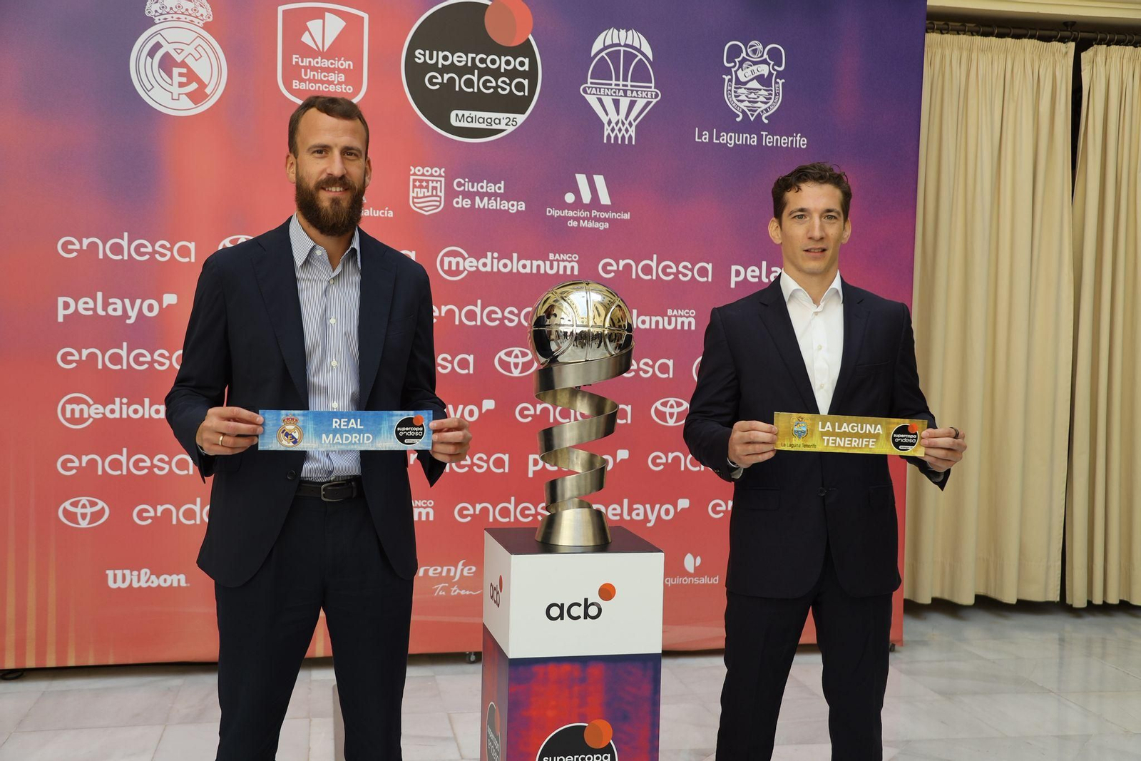 Las fotos del sorteo de Supercopa con mucho VIP: Duda, Carlos Suárez, Sergio Rodríguez...