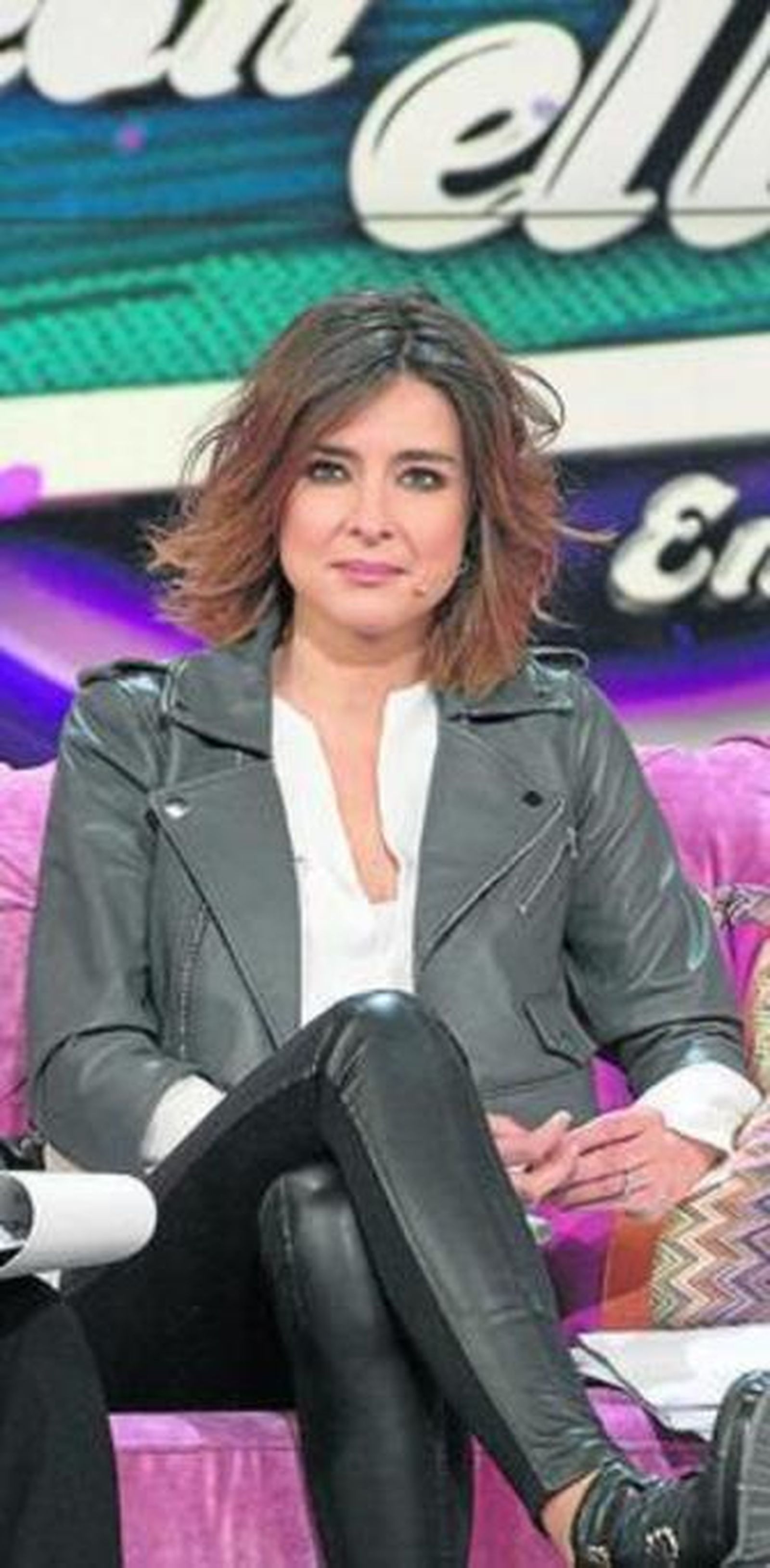 La periodista, en el plató de 'Hable con ellas'.