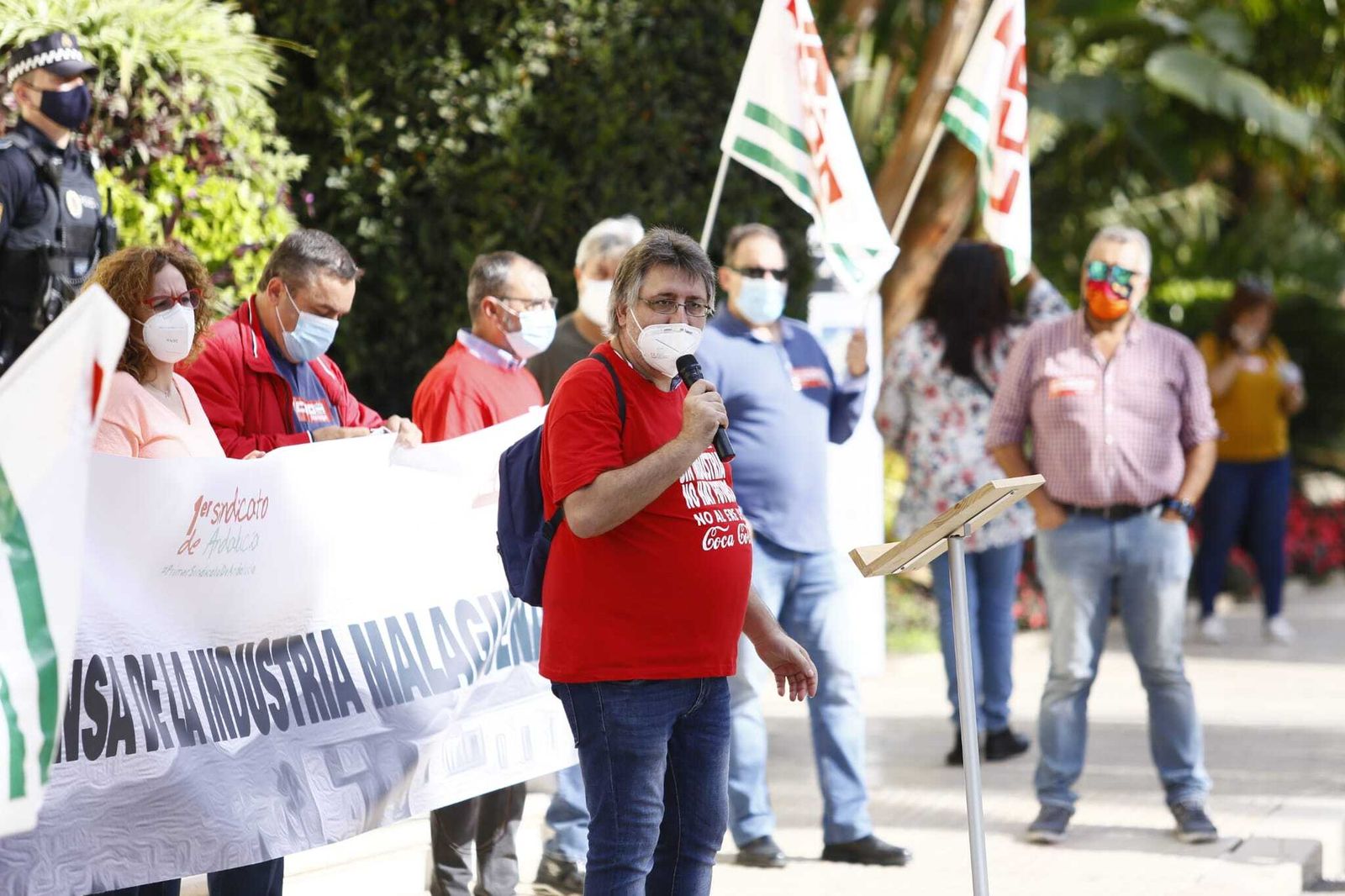 Fotos de la manifestación en Málaga en defensa de la industria local