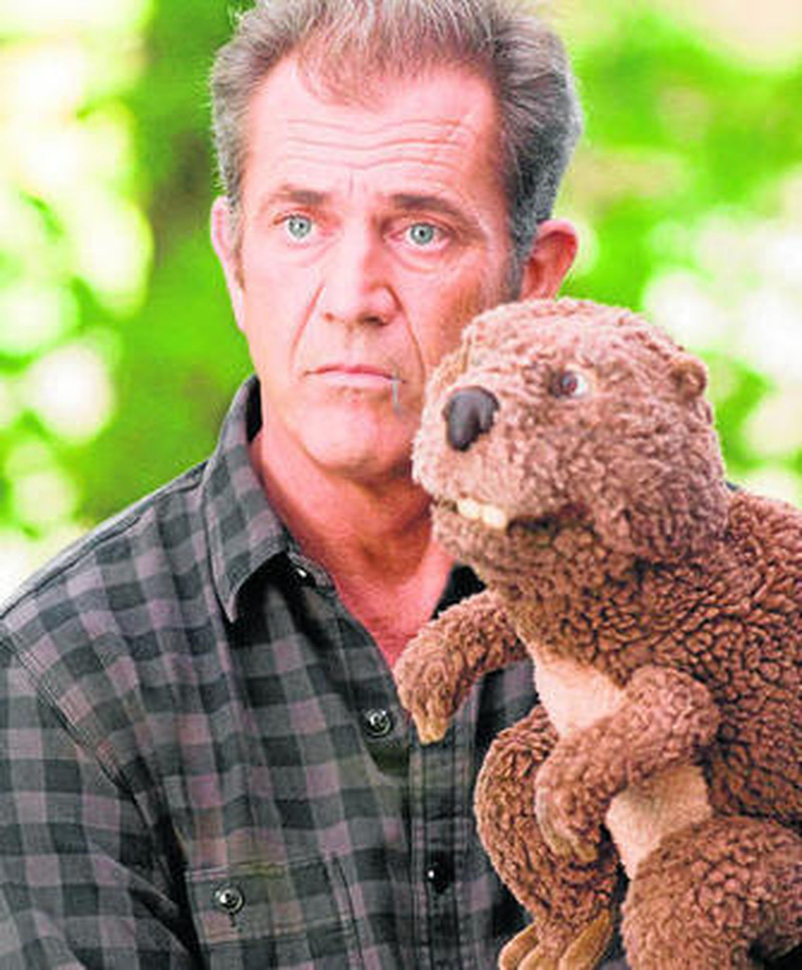 Mel Gibson, con su castor de peluche.