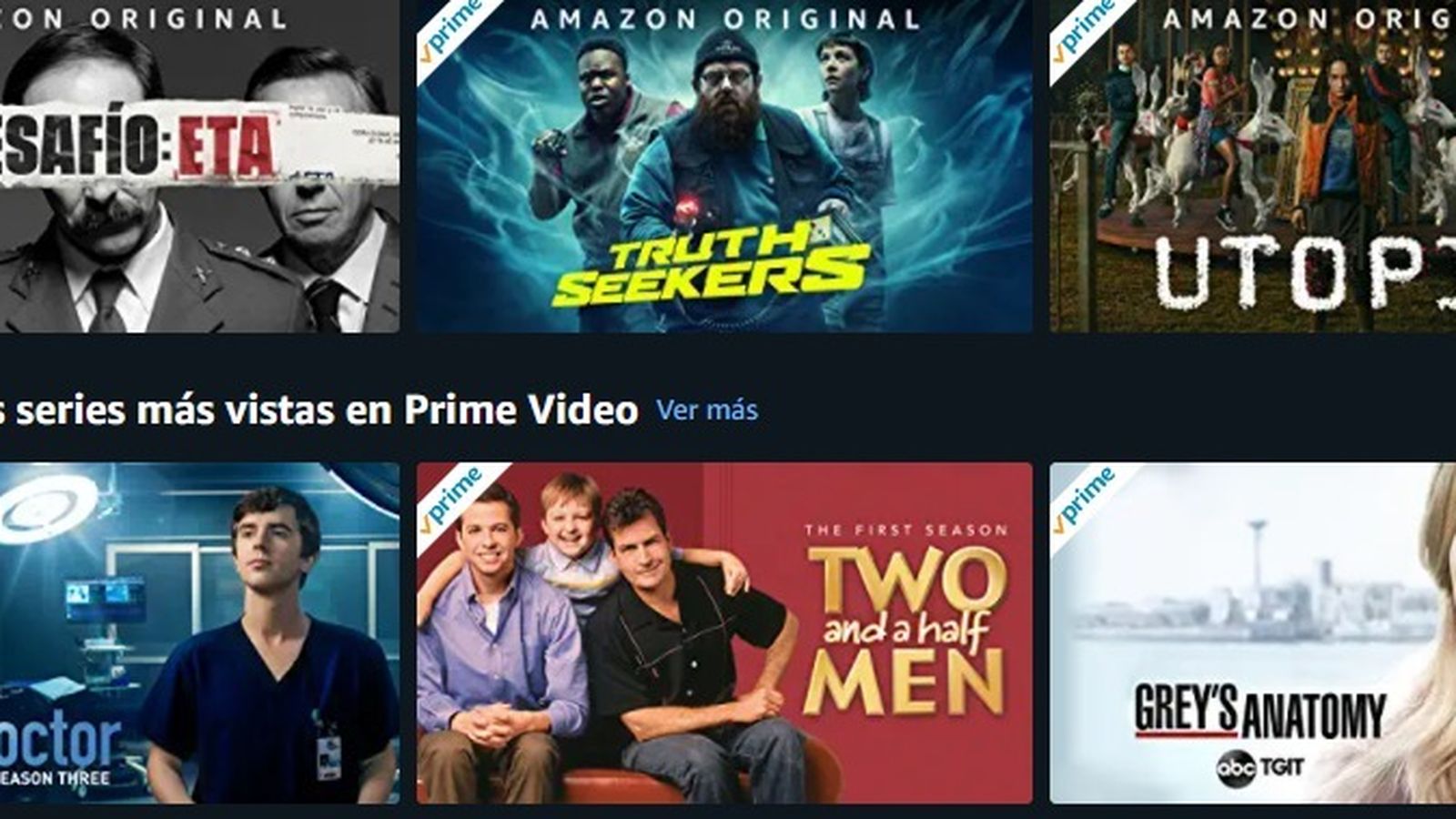 Algunas de las series más vistas en Prime Video.