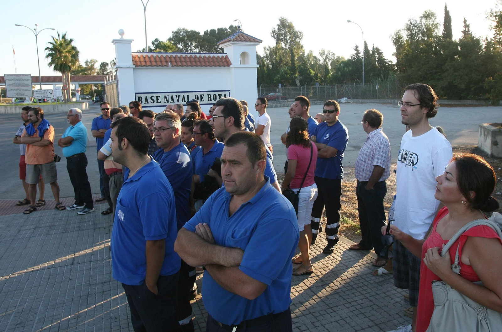 Los trabajadores españoles de la Base llevan años protestando.