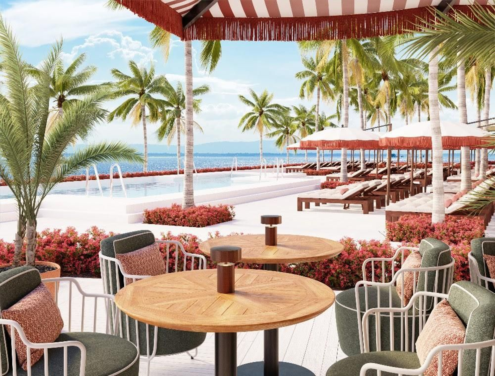 Simulación de un espacio del hotel Fuerte Marbella.