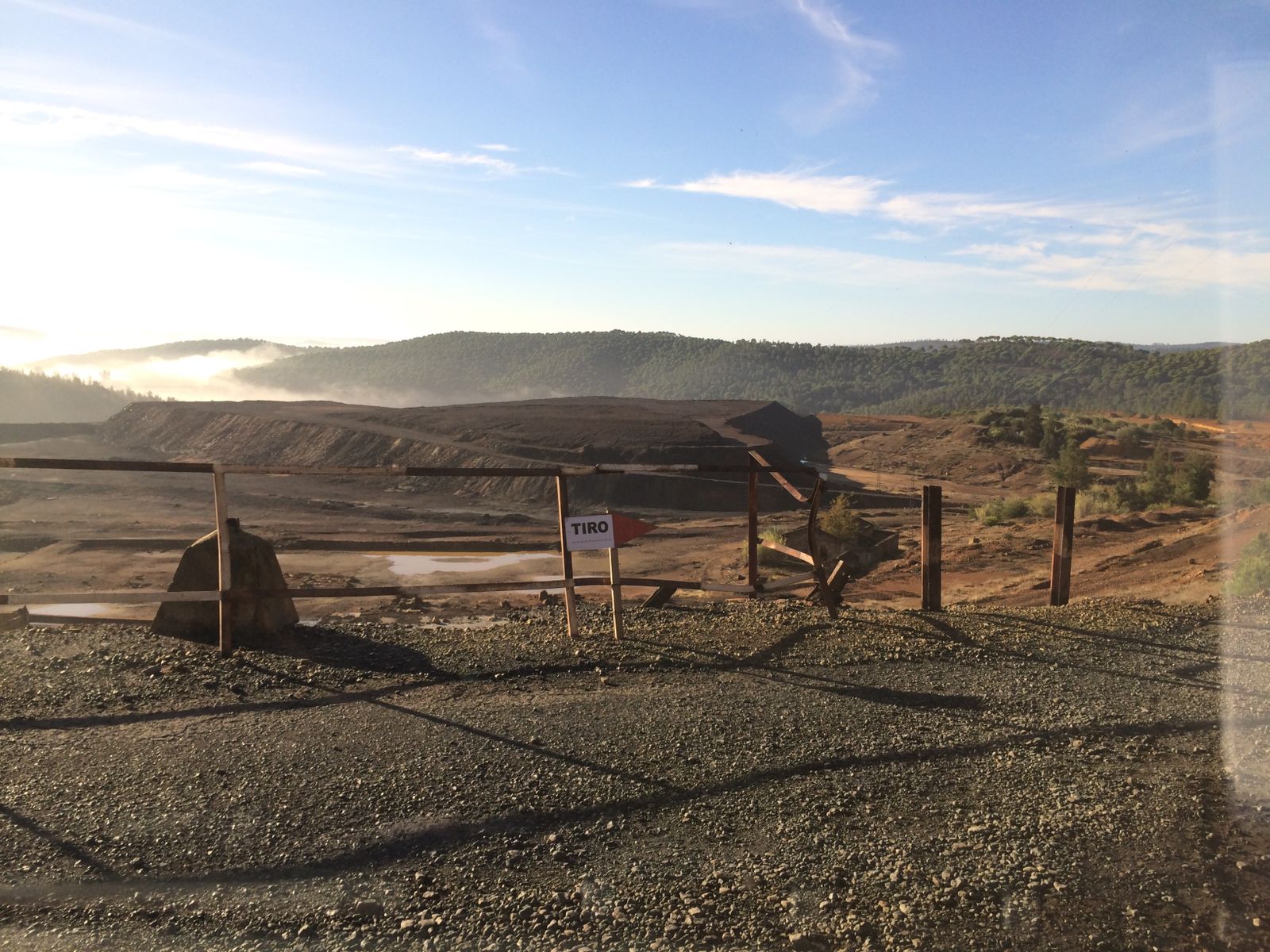 Zona de entrenamiento de tiro de la Guardia Civil, en Riotinto.