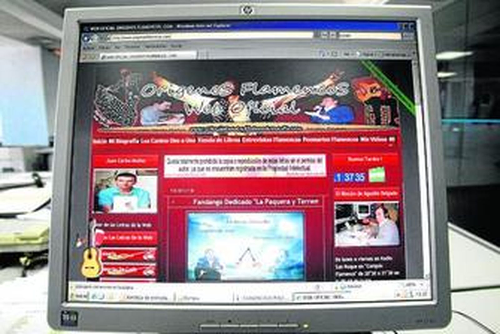 Imagen de la página web Origenesflamencos.com.