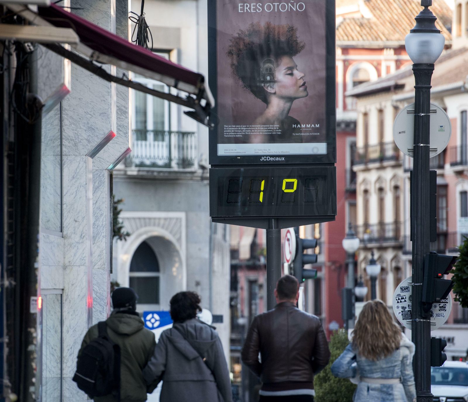 Imágenes del frío en Granada con temperaturas bajo los cero grados