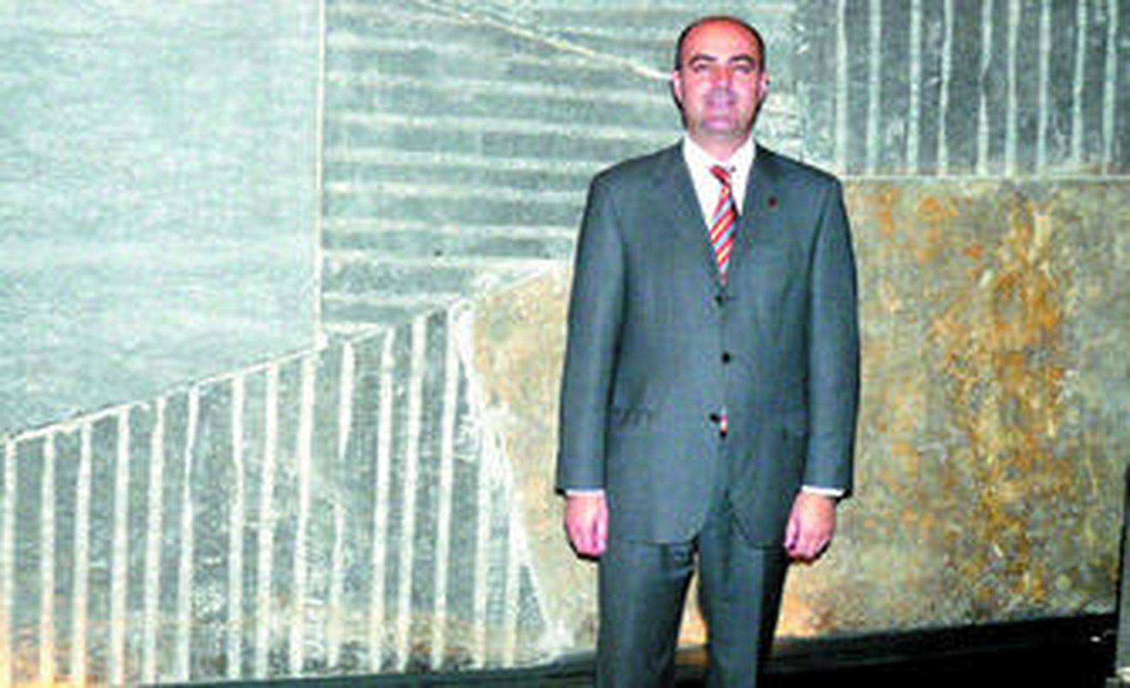 Manuel Sánchez, presidente de la Asociación de Empresarios del Mármol, antes de la presentación de los Premios Macael en Madrid.