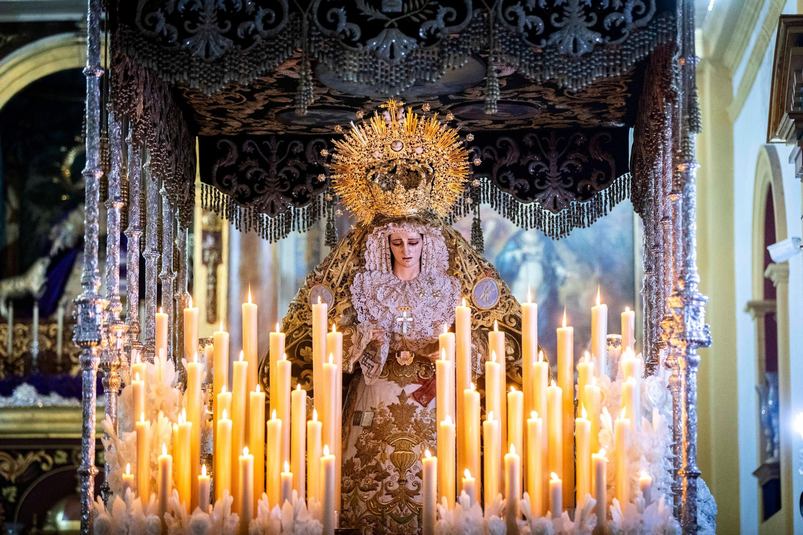 Las imágenes de la Cofradía del Huerto este Martes Santo de la Semana Santa de San Fernando