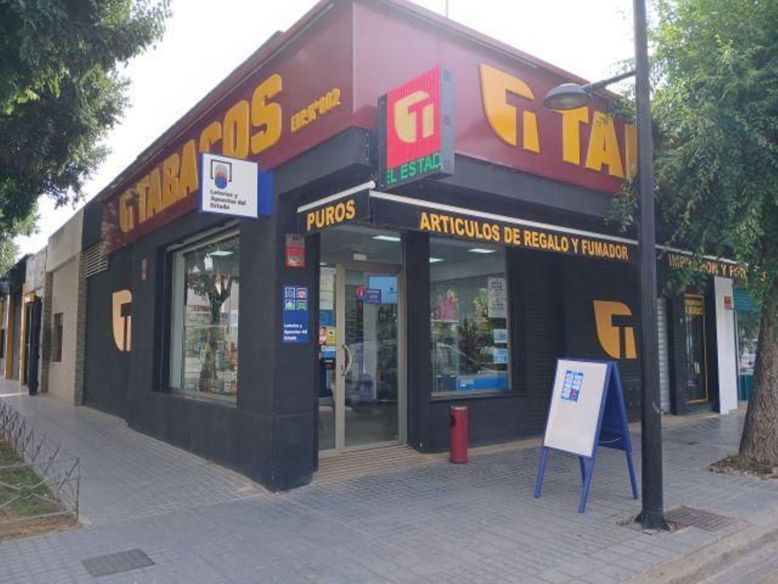 Administración de loterías en la que se selló el boleto.