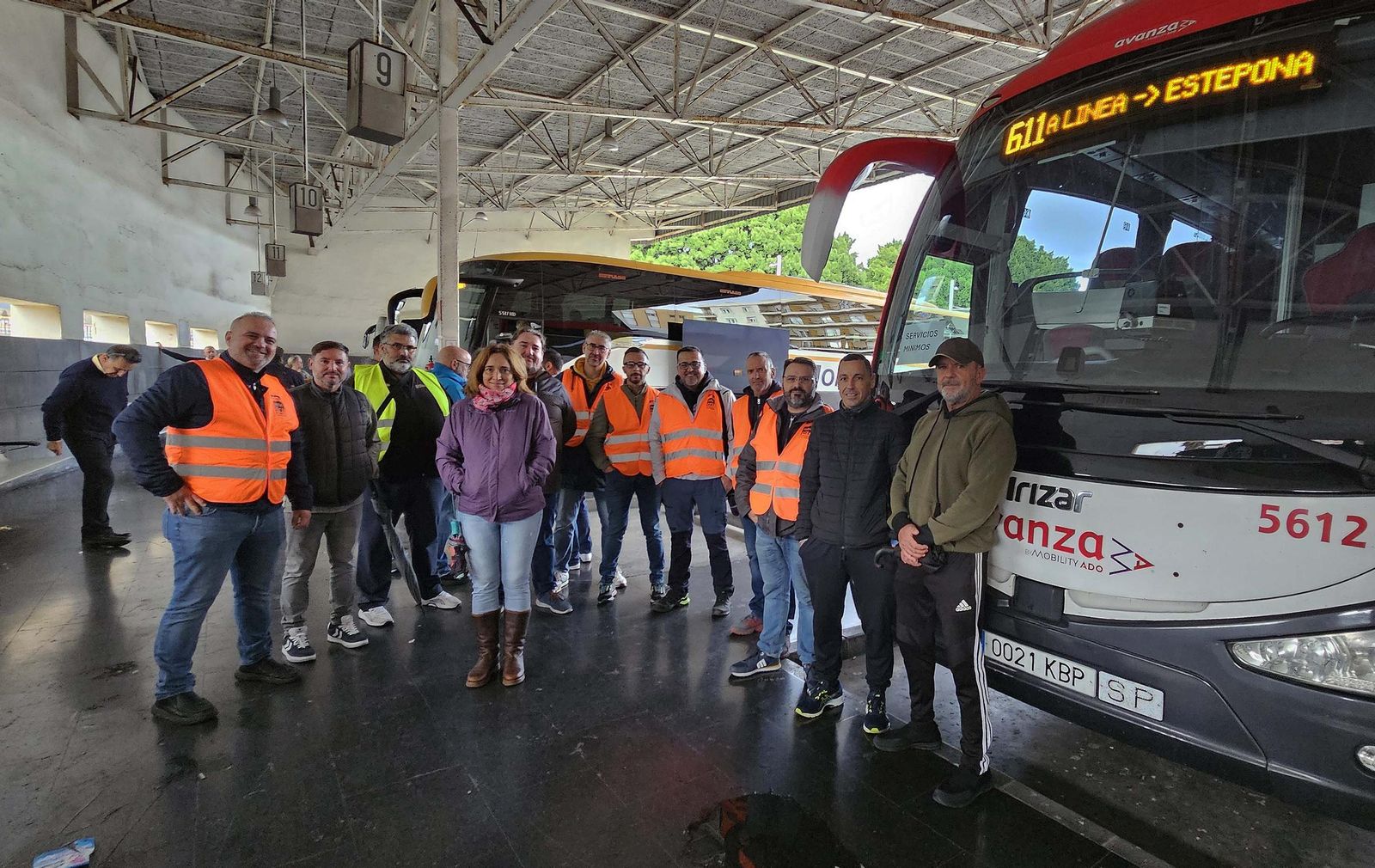 Fotos de la huelga de autobuses en Algeciras