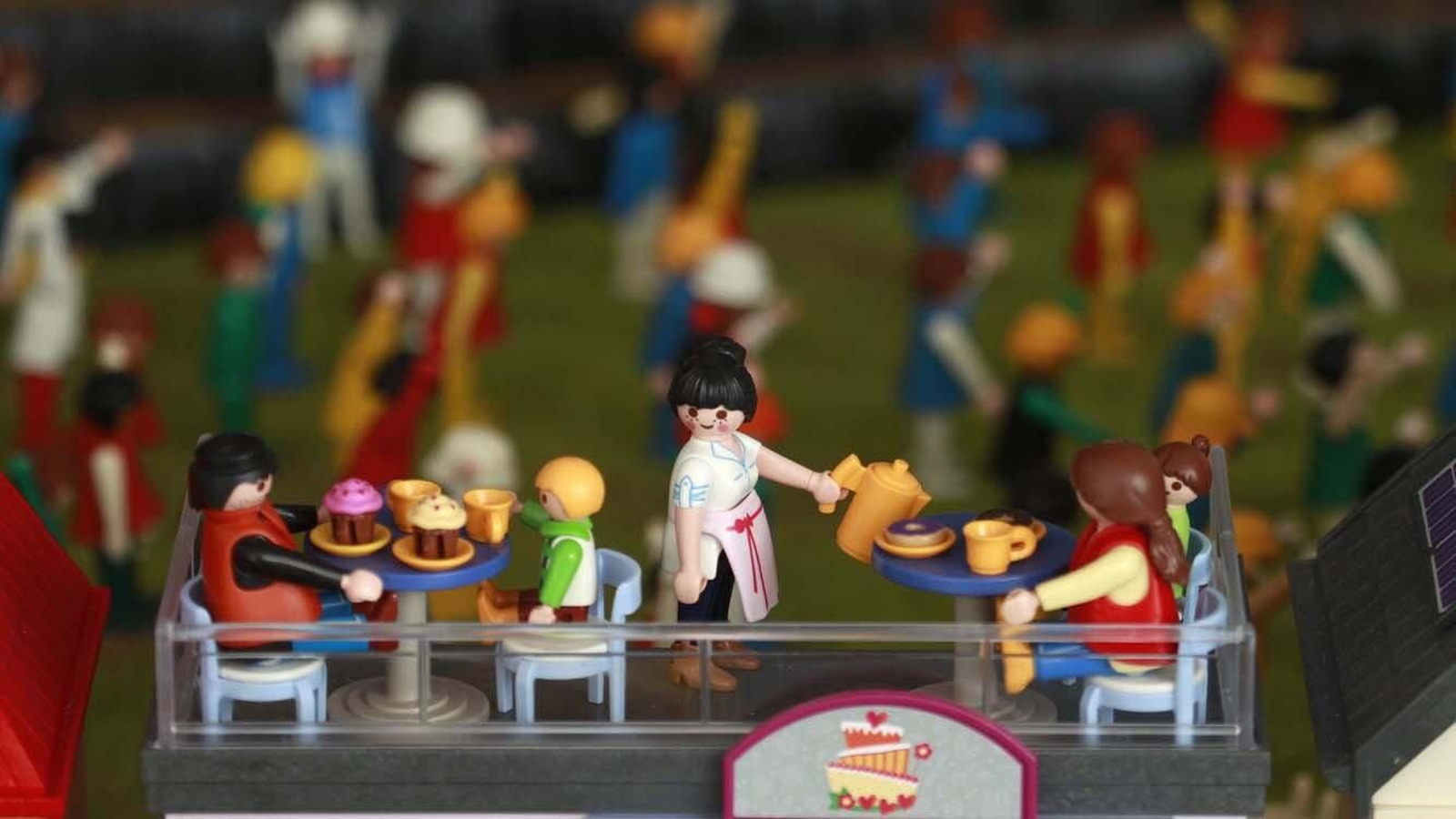 Las fotos de la exposición de las figuras de Playmobil