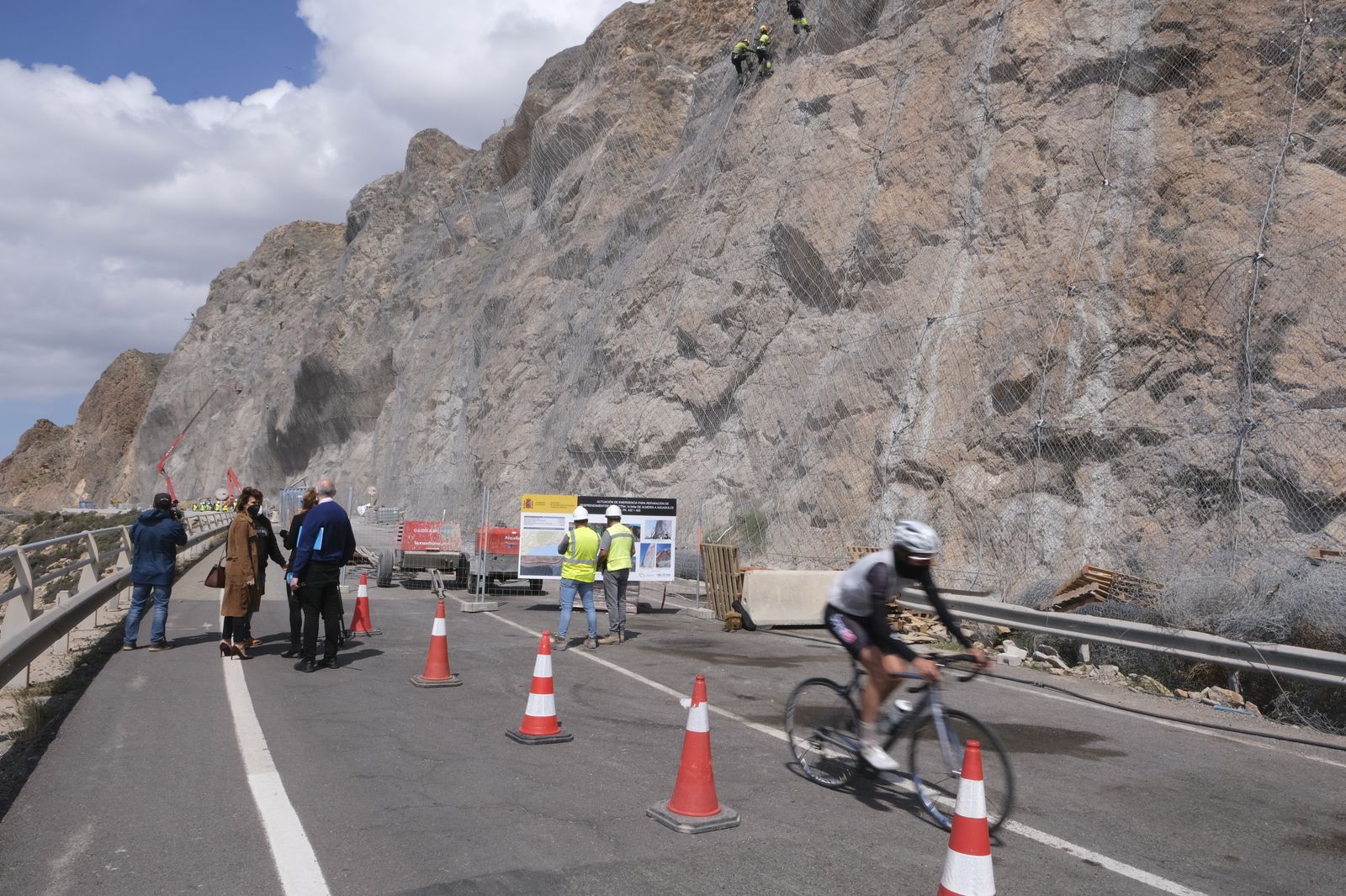Fotogalería visita obras carretera El Cañarete-Almería-Aguadulce