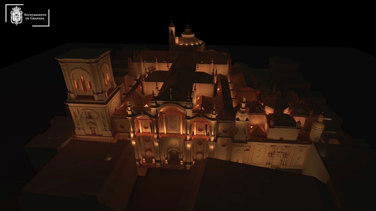 Recreación virtual de la nueva iluminación.