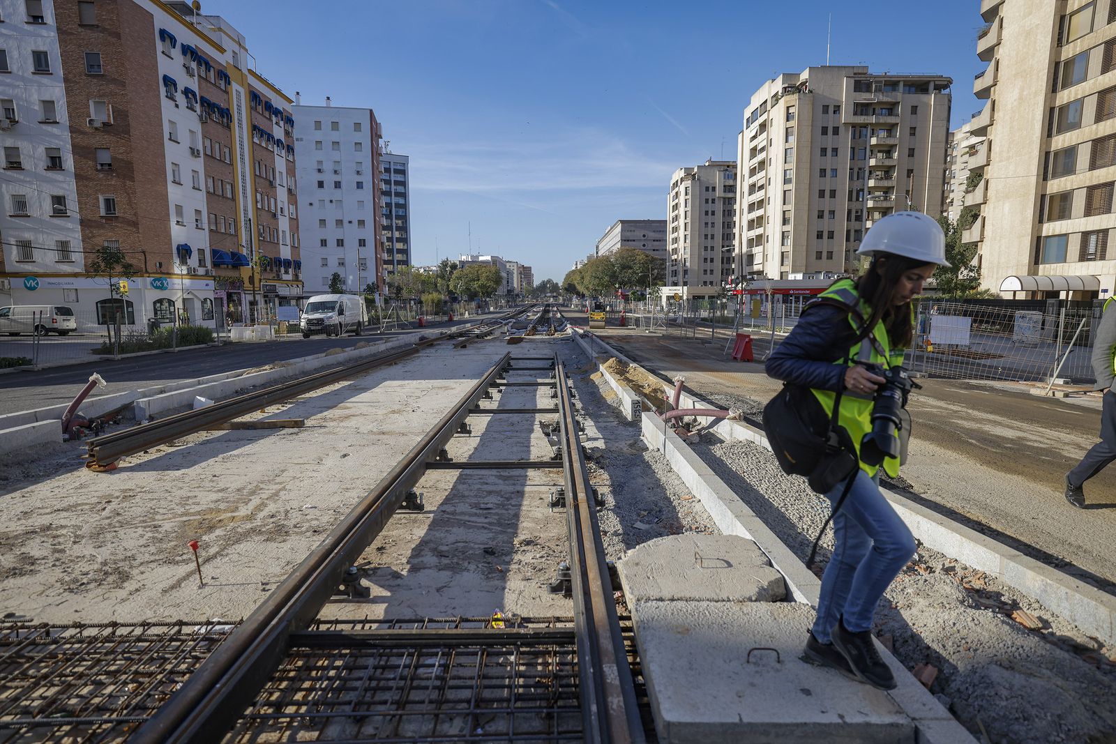 La visita a las obras de ampliación del Metrocentro, en imágenes