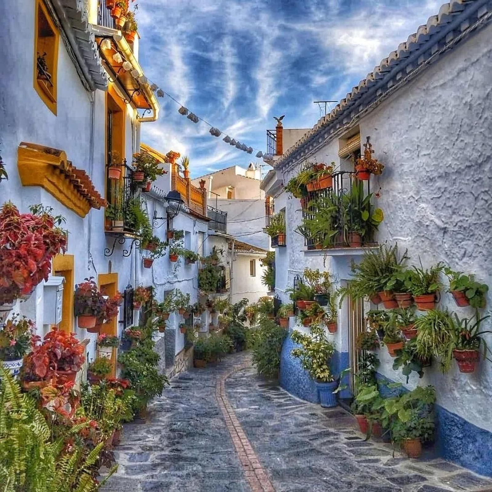 La calle Agua de Canillas de Aceituno. La calle Agua de Canillas de Aceituno.