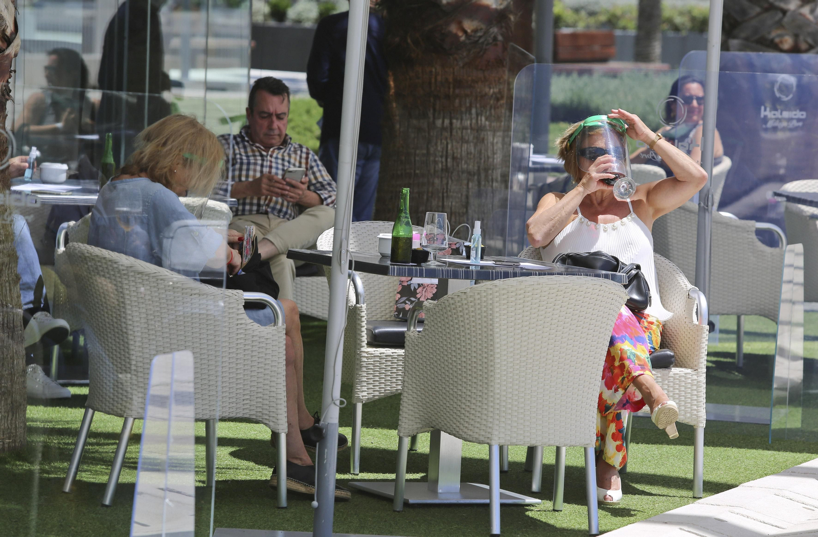 El Muelle Uno y el  Palmeral en el primer día de la fase 1.