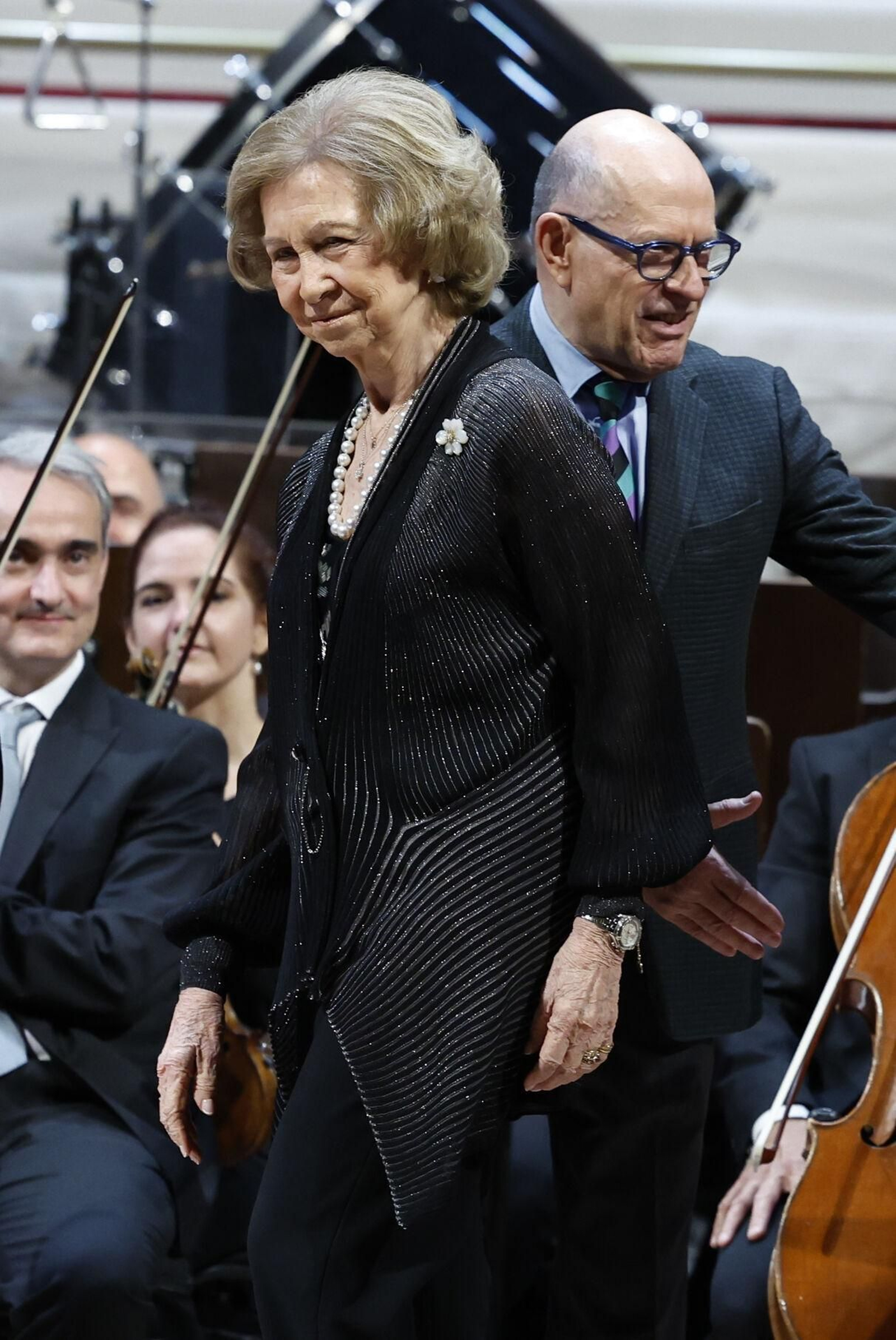 Doña Sofía en el concierto del Teatro Monumental