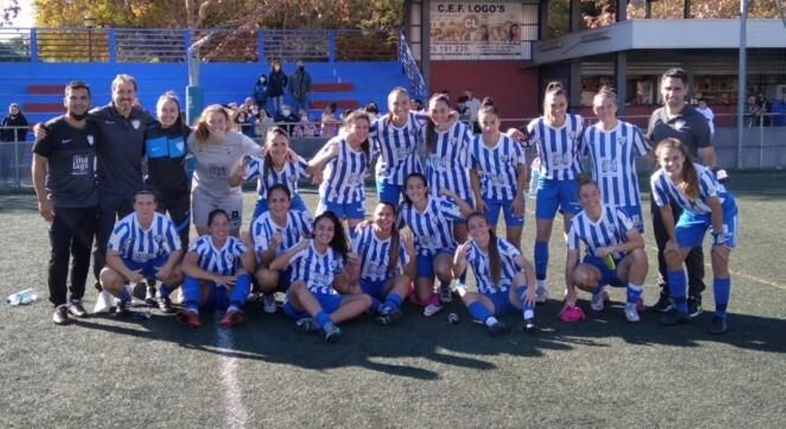 Las jugadoras del Málaga CF Femenino celebran un triunfo.