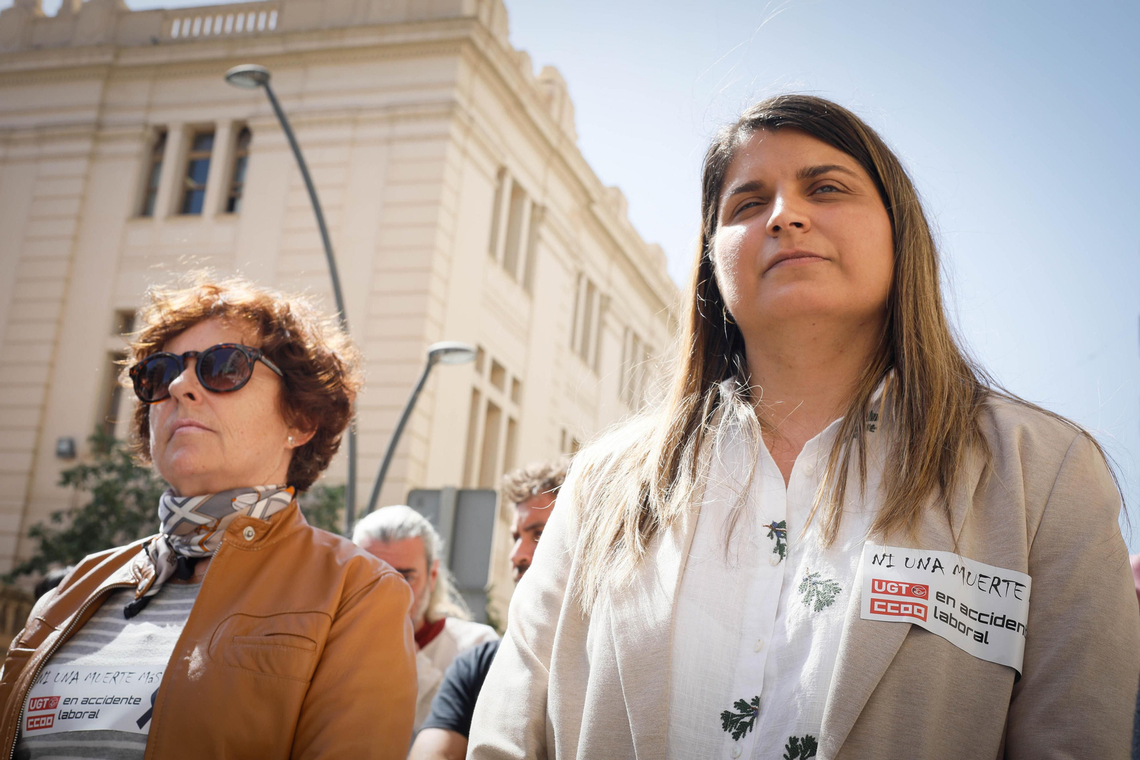 Imágenes de la concentración por muerte de un trabajador en accidente laboral