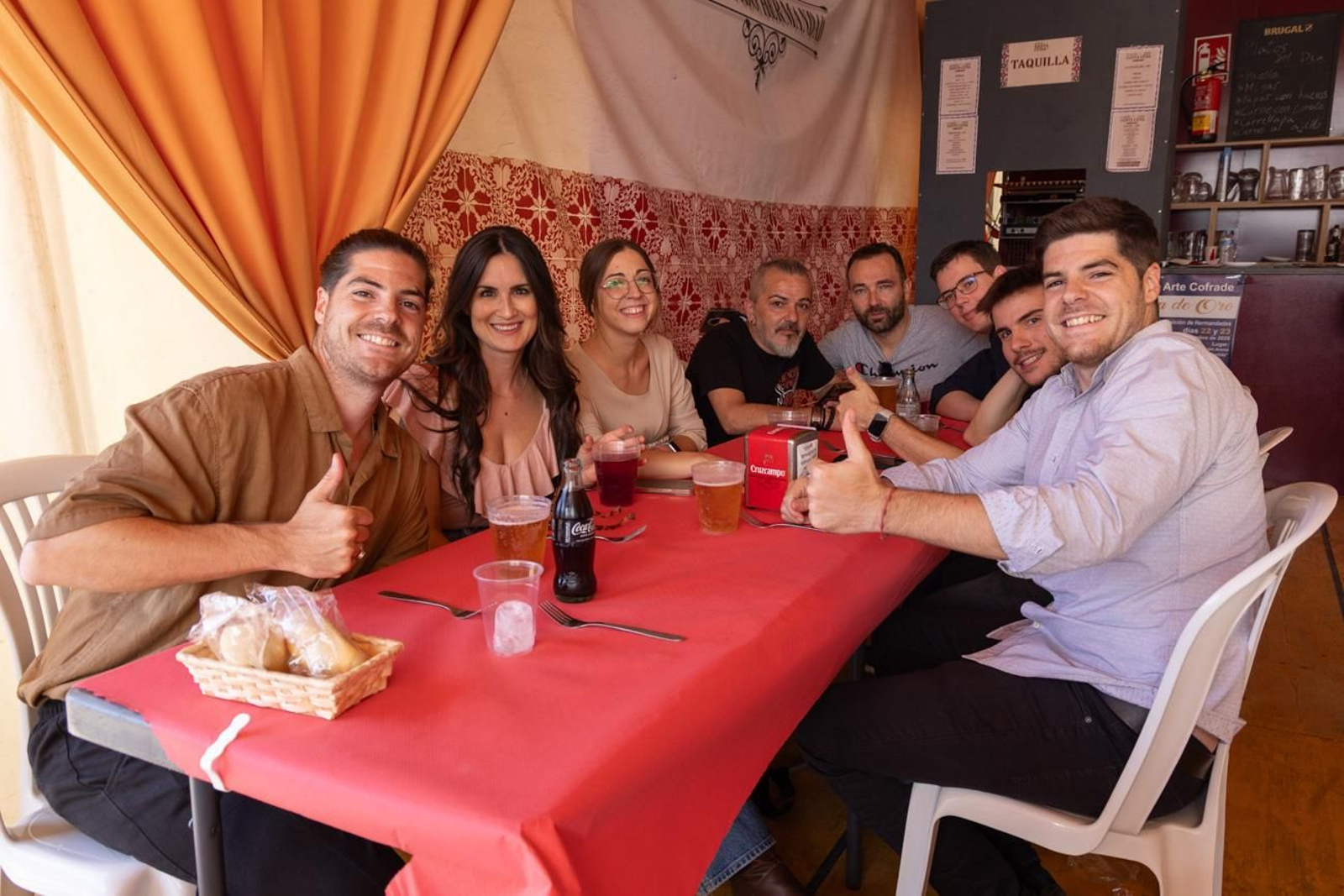 Las comidas de empresa se suceden en la Feria de San Lucas