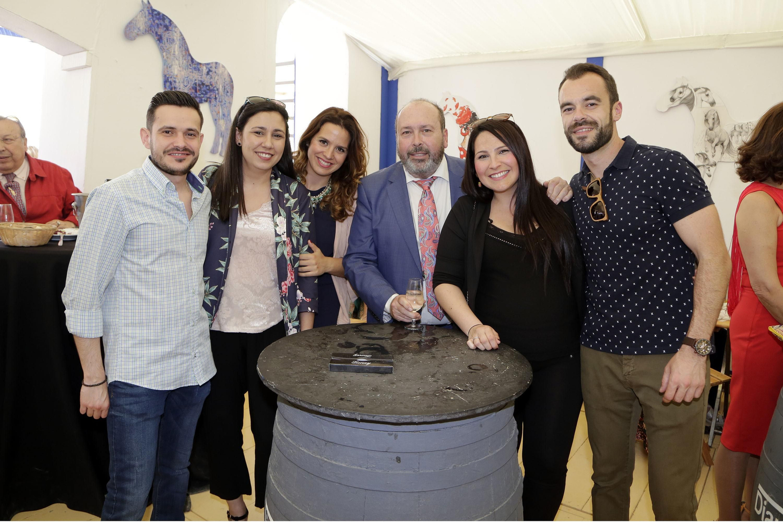 José María Arias, María José Sánchez, Javier Cervera, Iris Sánchez, Benjamín Sánchez y Marisa López.